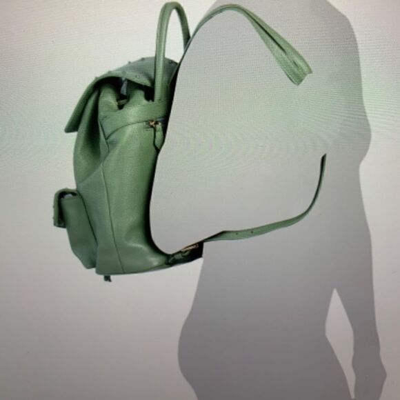 NWT Valentino Backpack Rockstud Green Leather Authentic main image 12